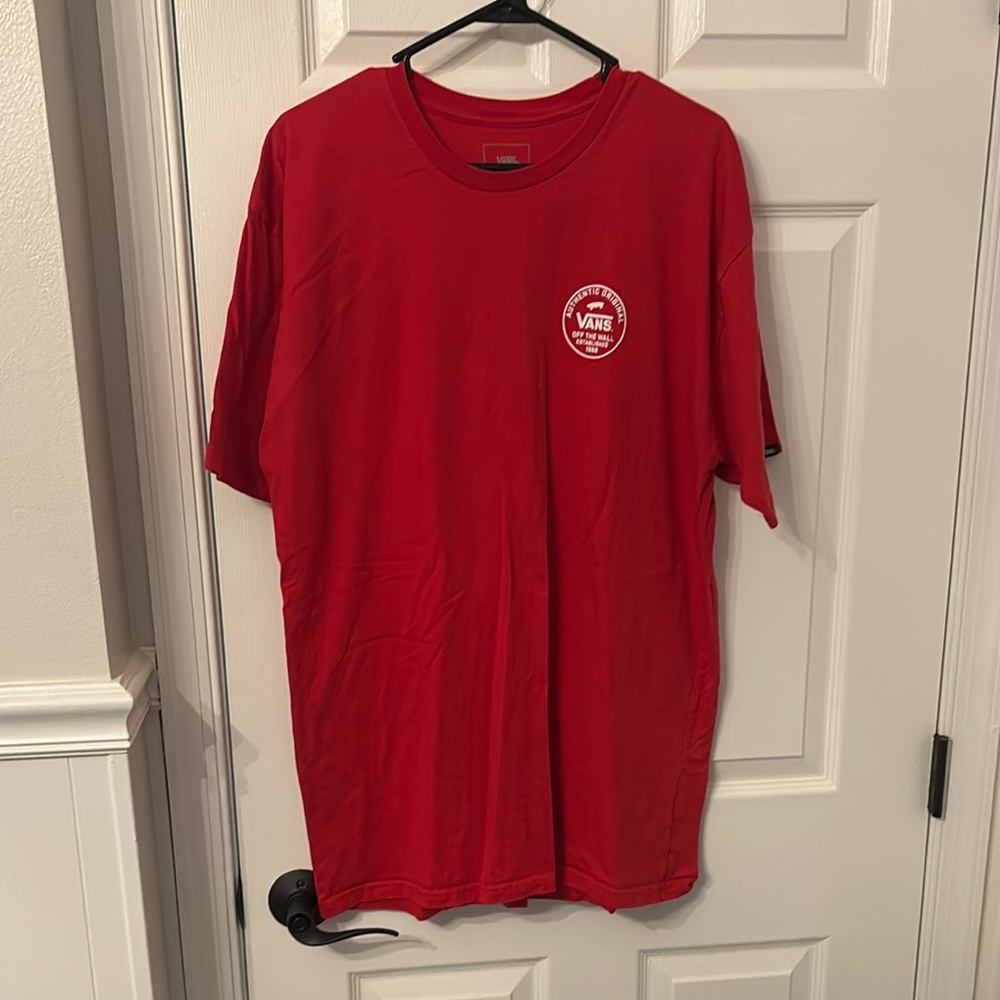 Vans XL Men's Red T-Shirt Authentic Original
